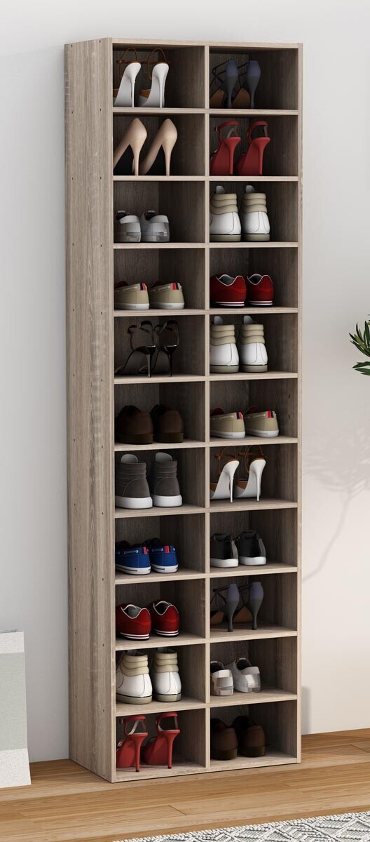 Botník Hinsol XL 22 přihrádek, dub sonoma