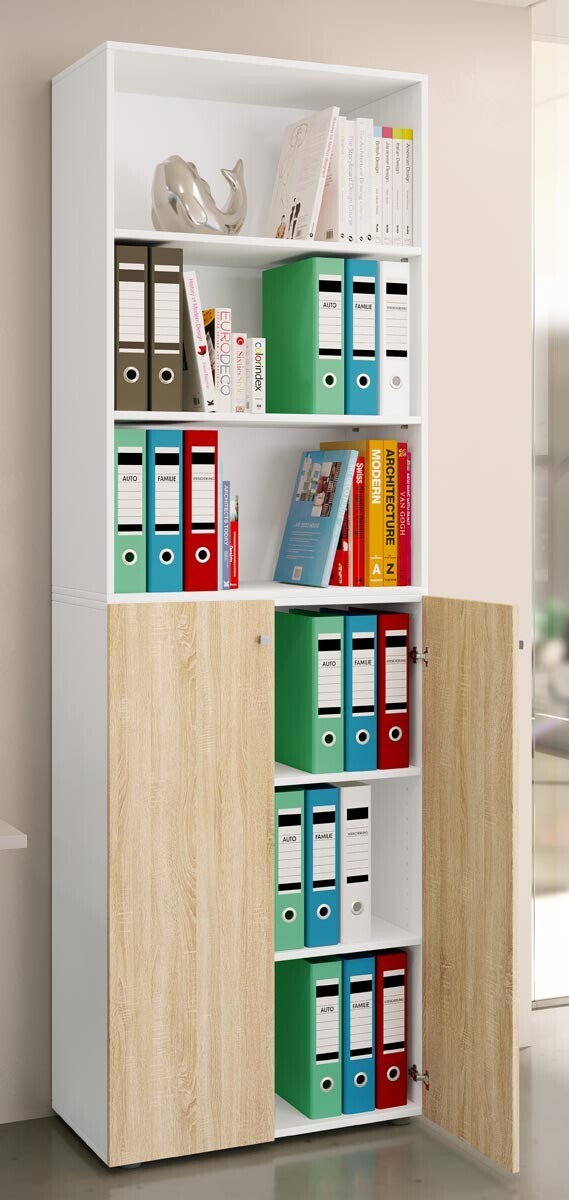 Botník Lona 2XL s otočnými dvířky + policí, dub sonoma