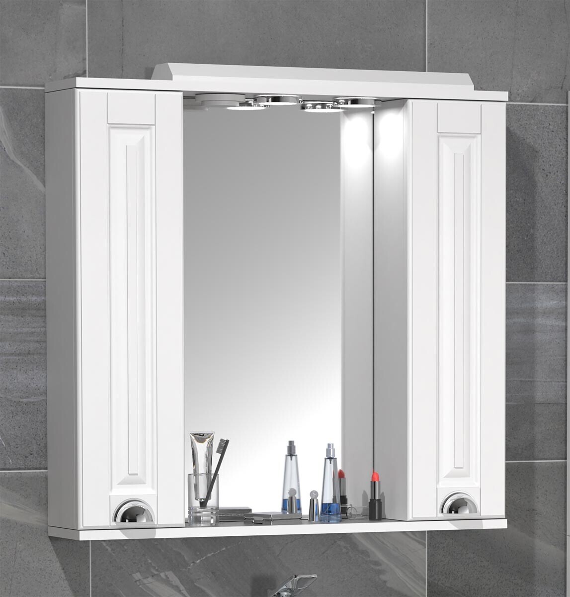 Zrcadlová skříňka Casalo XL 75 cm, bílá