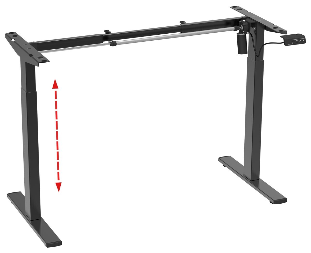 Rám psacího stolu E-Lona, černý