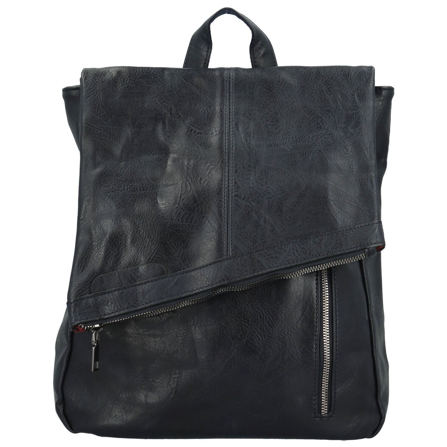 Trendy dámský koženkový kabelko-batůžek Alphonse, tmavě modrý