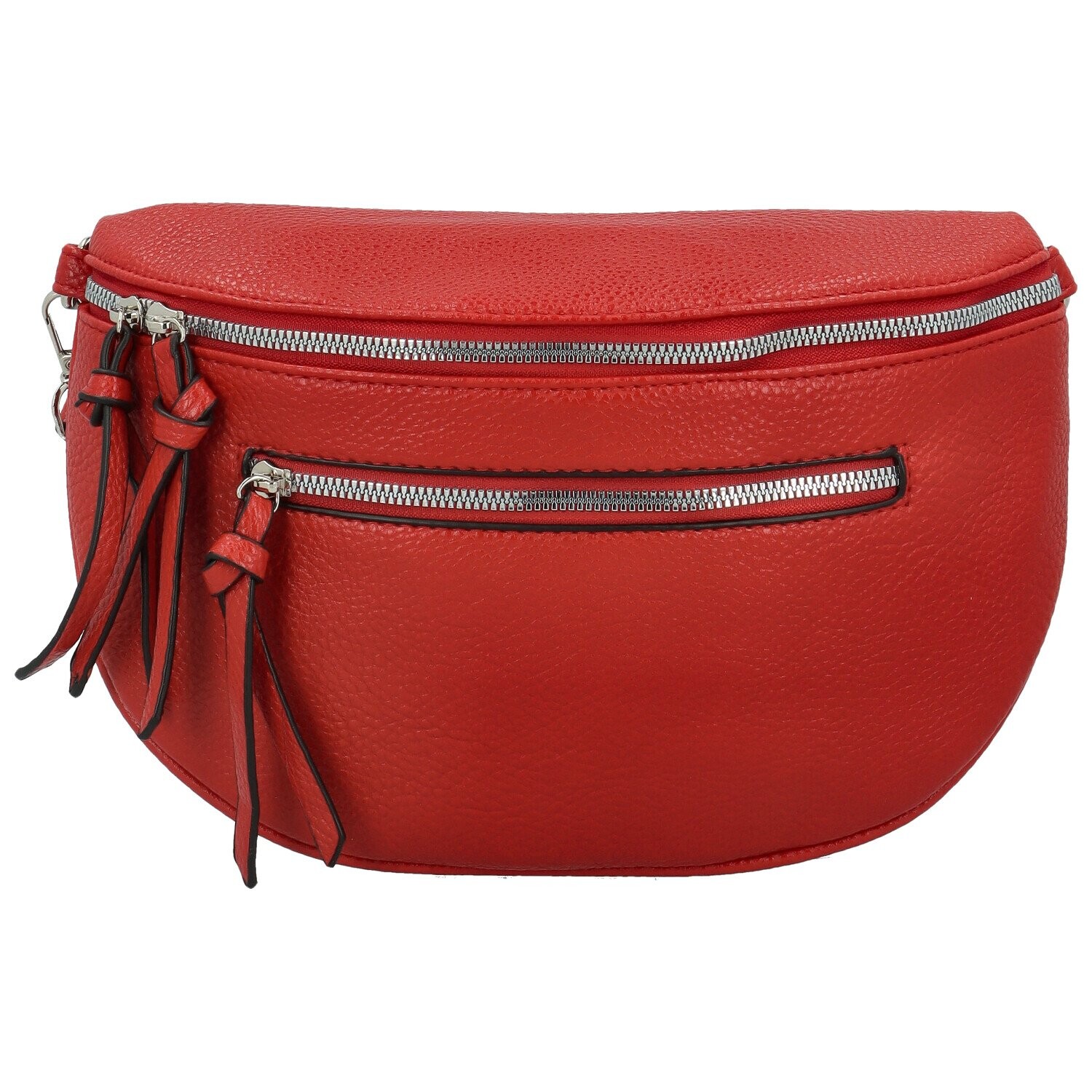 Módní dámská koženková kabelko-ledvinka Frieda, červená