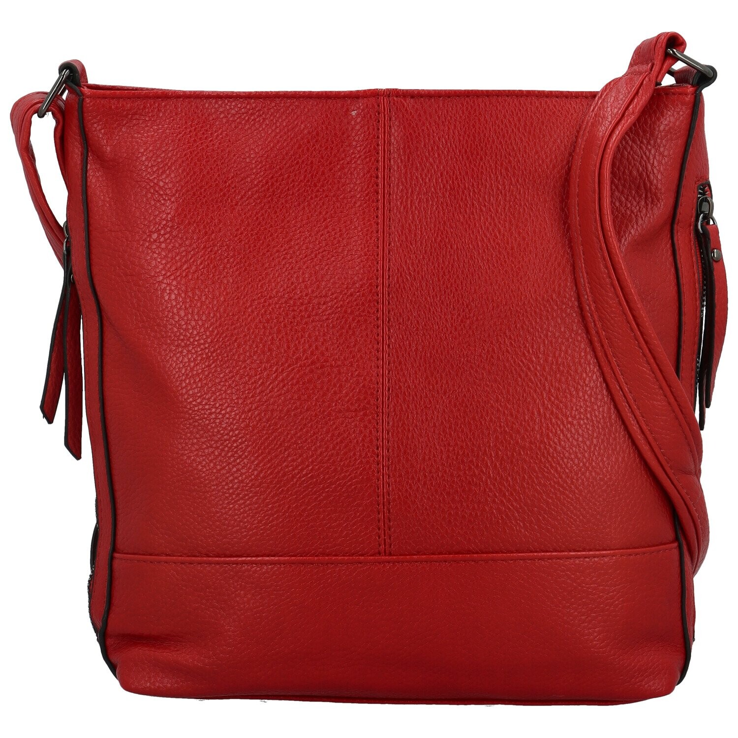 Módní dámská koženková crossbody kabelka Evelyne, červená