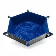 Glassstaff Hexagonal Foldable Rolling Tray Dragon Skin Blue Edition
