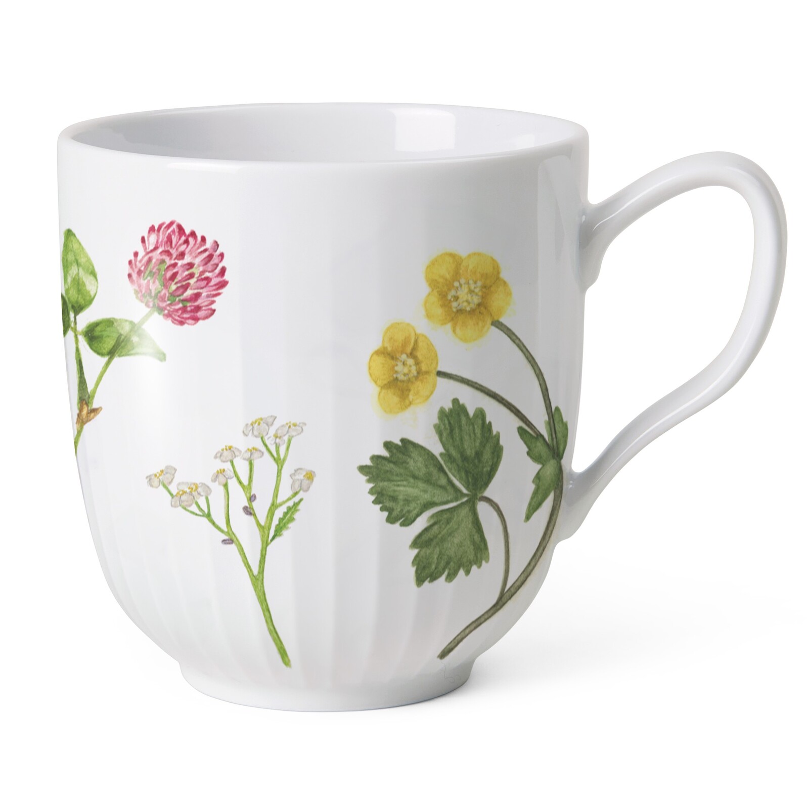 Hrnek HAMMERSHOI SUMMER - WILD FLOWERS 330 ml, bílá, porcelán, Kähler