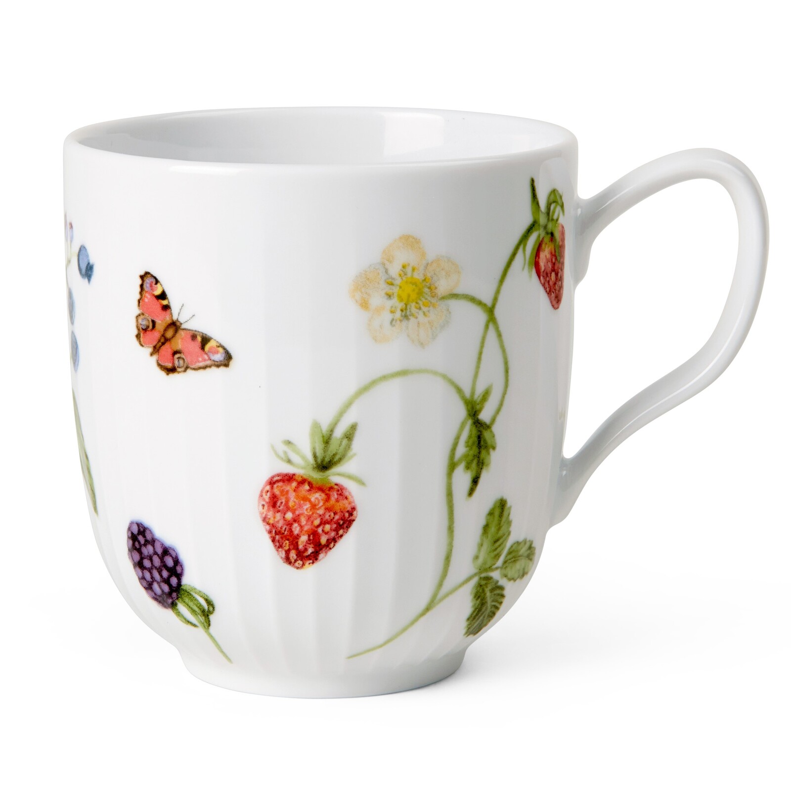 Hrnek HAMMERSHOI SUMMER - SUMMER BERRIES 330 ml, bílá, porcelán, Kähler