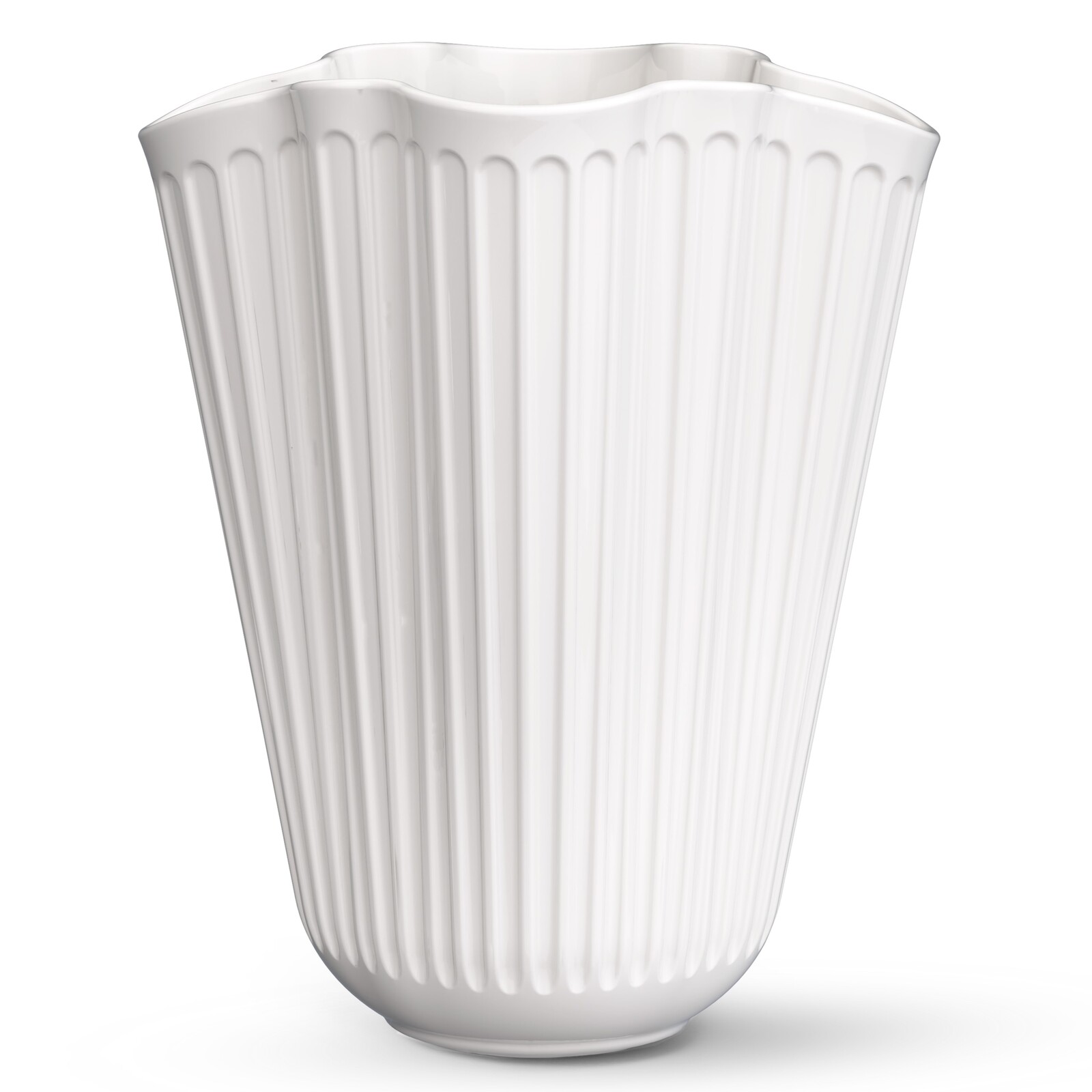 Váza HAMMERSHOI UNFOLD 20 cm, bílá, kamenina, Kähler
