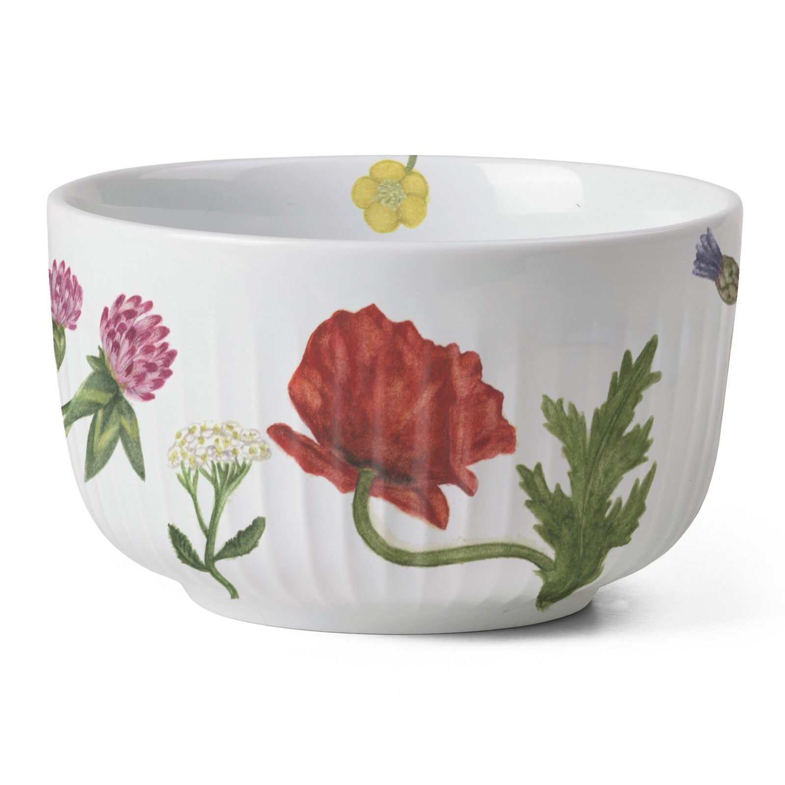 Servírovací mísa HAMMERSHOI SUMMER - WILD FLOWERS 12 cm, bílá, porcelán, Kähler