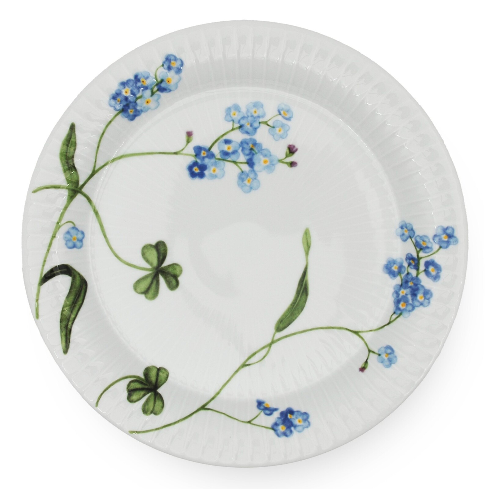 Dezertní talíř HAMMERSHOI SUMMER - FORGET ME NOT 22 cm, bílá, porcelán, Kähler