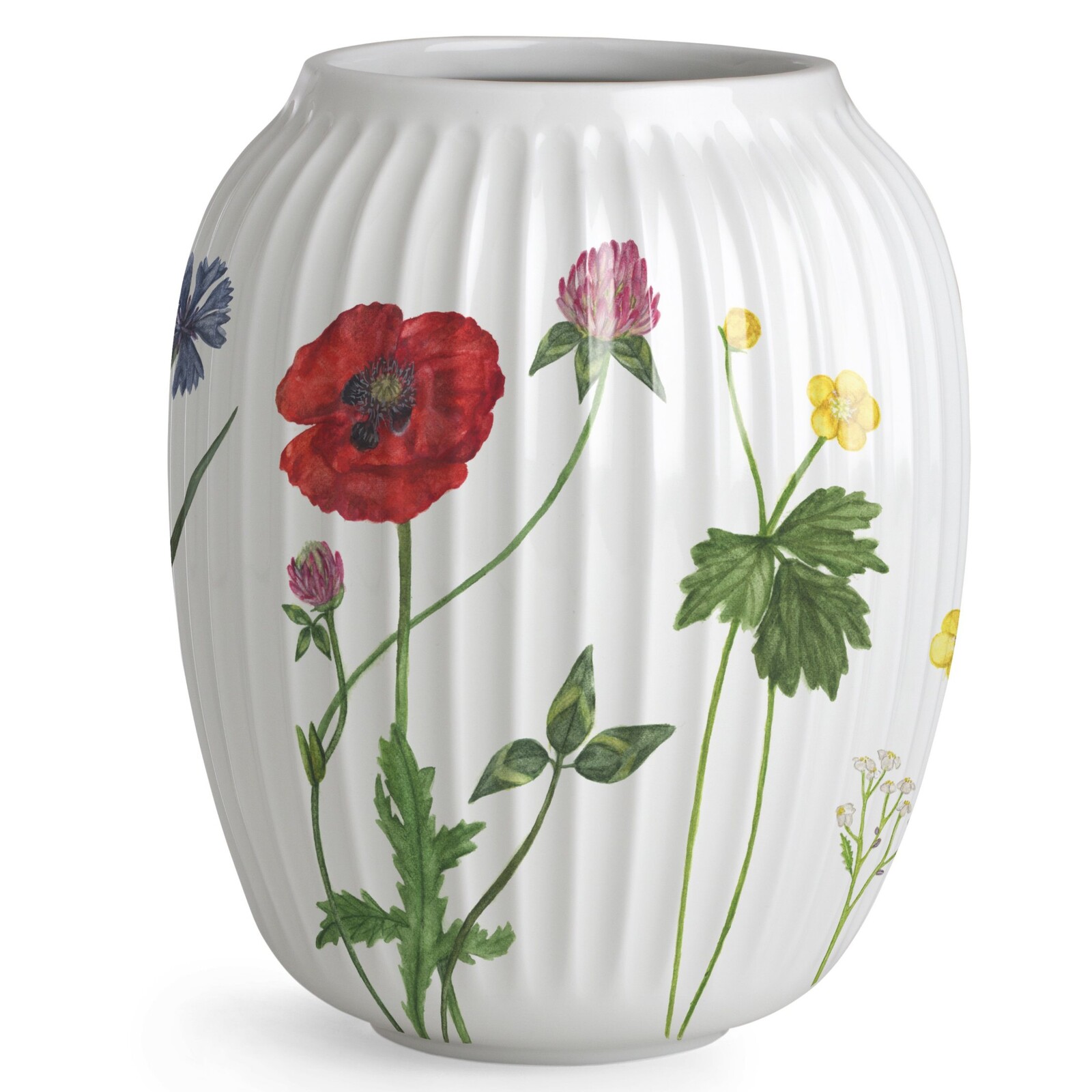 Váza HAMMERSHOI SUMMER - WILD FLOWERS 21 cm, bílá, porcelán, Kähler
