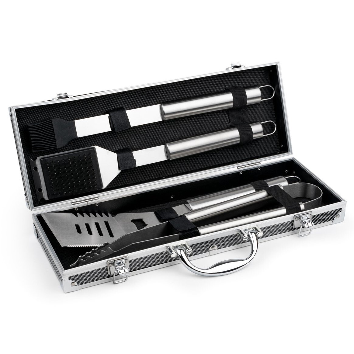 Grilovací náčiní, sada 4 ks, nerezová ocel, Leopold Vienna