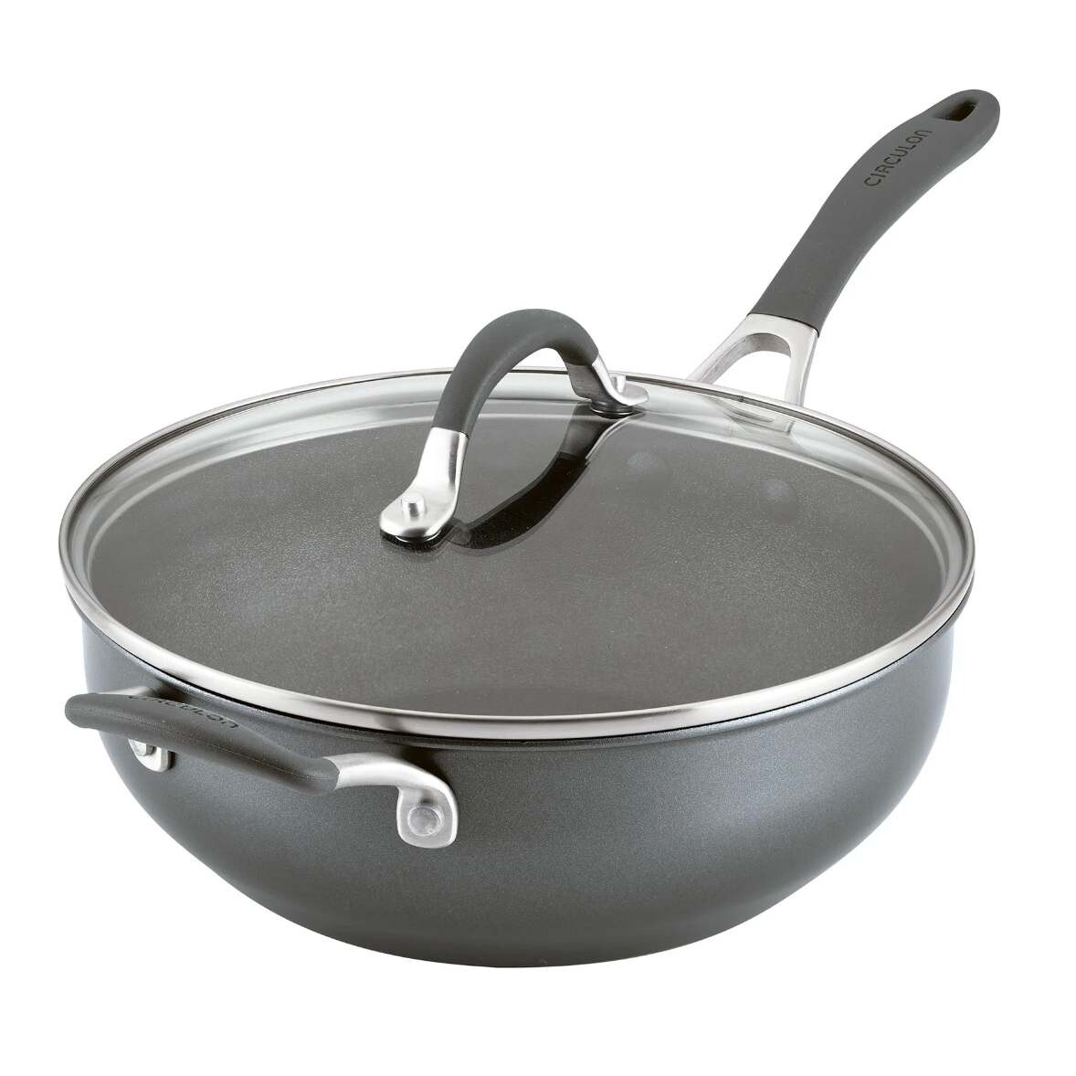 Wok na indukci SCRATCHDEFENSE A1 26 cm, 4,25 l, s poklicí, hliník, Circulon