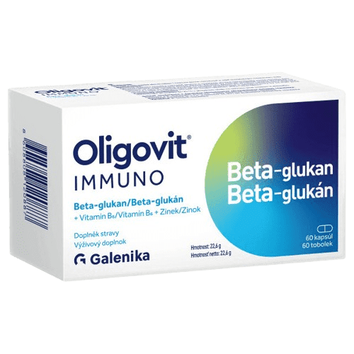 Oligovit Immuno Beta-glukan + Vitamín B6 + Zinek 60 tob.