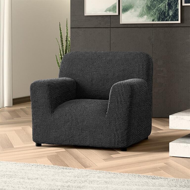 Bielastické potahy COSTINA antracit křeslo (š. 60 - 110 cm)