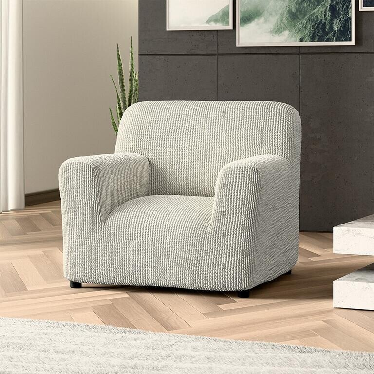 Bielastické potahy COSTINA smetanová křeslo (š. 60 - 110 cm)