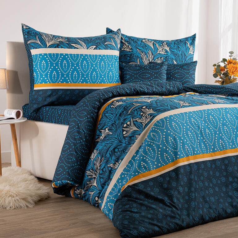 Ložní rodinná souprava z mikrovlákna GRACIOSA s prostěradly a povlaky na polštářky