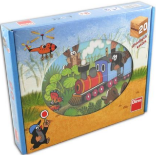 Krtek a dopravní - Dřevěné kostky 20 ks (Defekt) - Zdeněk Miler