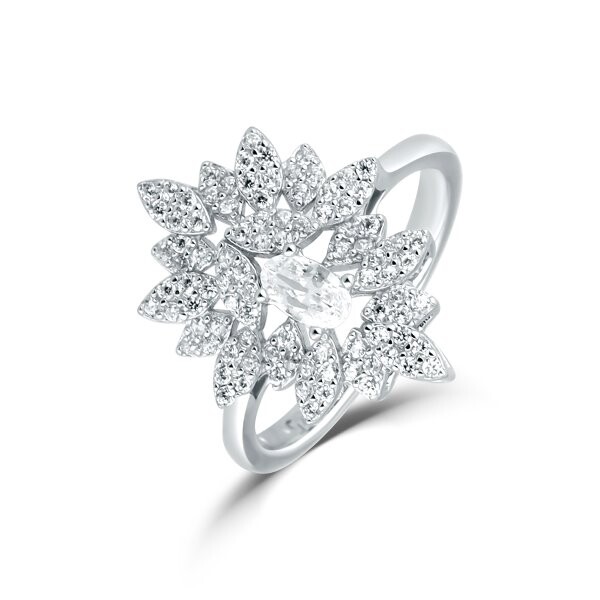 Prsten se syntetickými kameny 126-097-0145 54