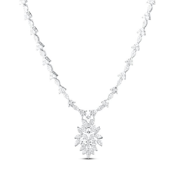 Náhrdelník se syntetickými kameny 176-097-120900 12.35g