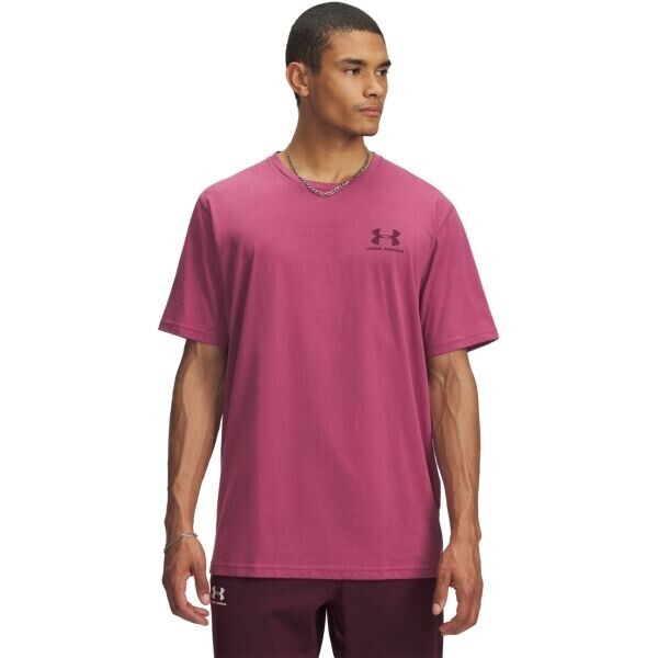 Under Armour SPORTSTYLE Pánské triko, vínová, velikost