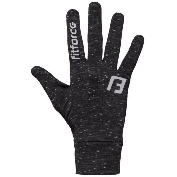 Fitforce FEATHER JR Juniorské rukavice na běhání, tmavě šedá, velikost