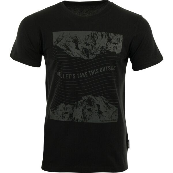 ALPINE PRO BREJ Pánské triko, černá, velikost