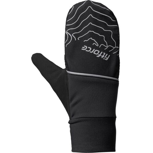 Fitforce PHANTOM Rukavice na běhání, černá, velikost