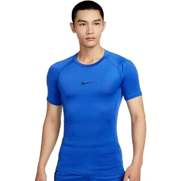 Nike M NP DF TIGHT TOP SS Pánské tréninkové tričko, modrá, velikost
