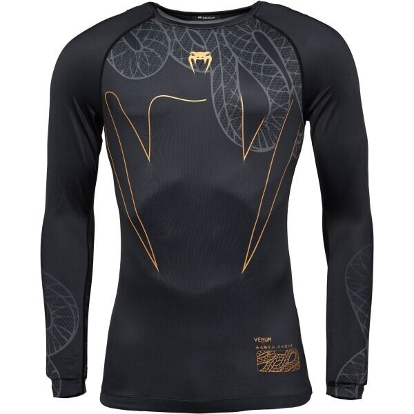 Venum SERPENTI LONG SLEEVE RASHGUARD Kompresní triko, černá, velikost