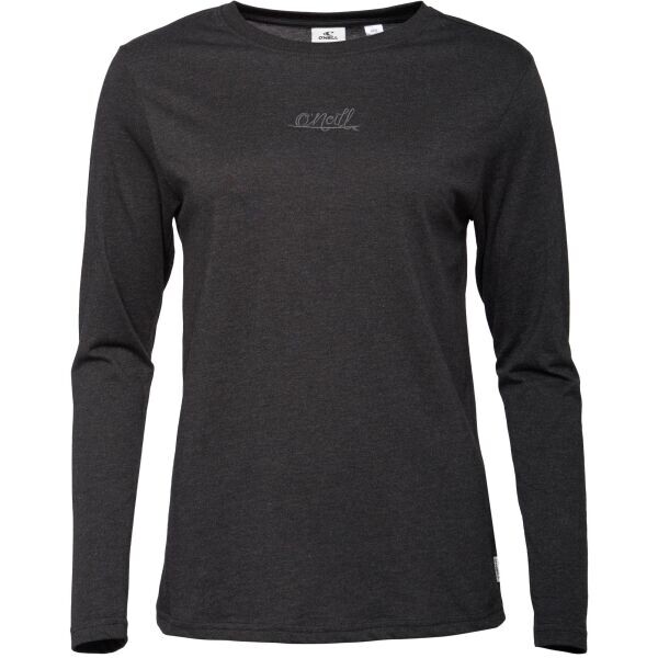 O'Neill ESSENTIALS SCRIPT L/SLV Dámské tričko s dlouhým rukávem, černá, velikost