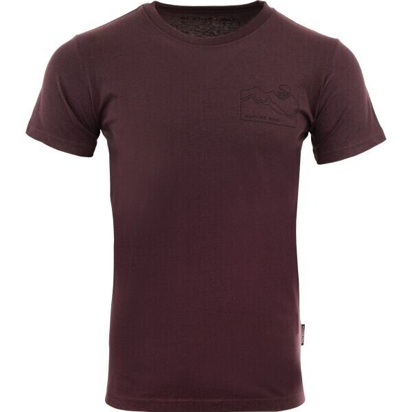 ALPINE PRO BREJ Pánské triko, vínová, velikost