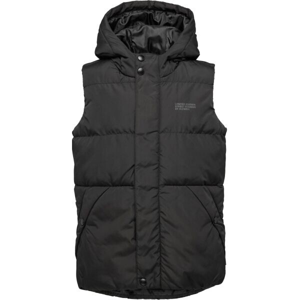 Lewro THORLEY Dětská prošívaná vesta, černá, velikost 152-158