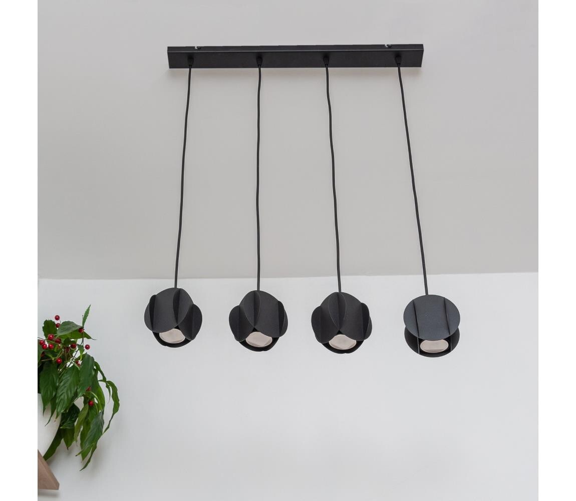 Lustr na lanku GAMBIT 4xGU10/10W/230V černá