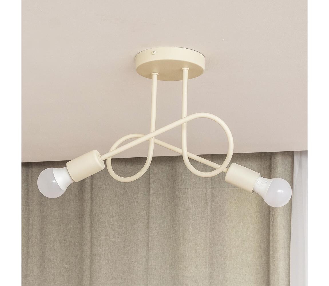 Přisazený lustr OXFORD 2xE27/15W/230V krémová