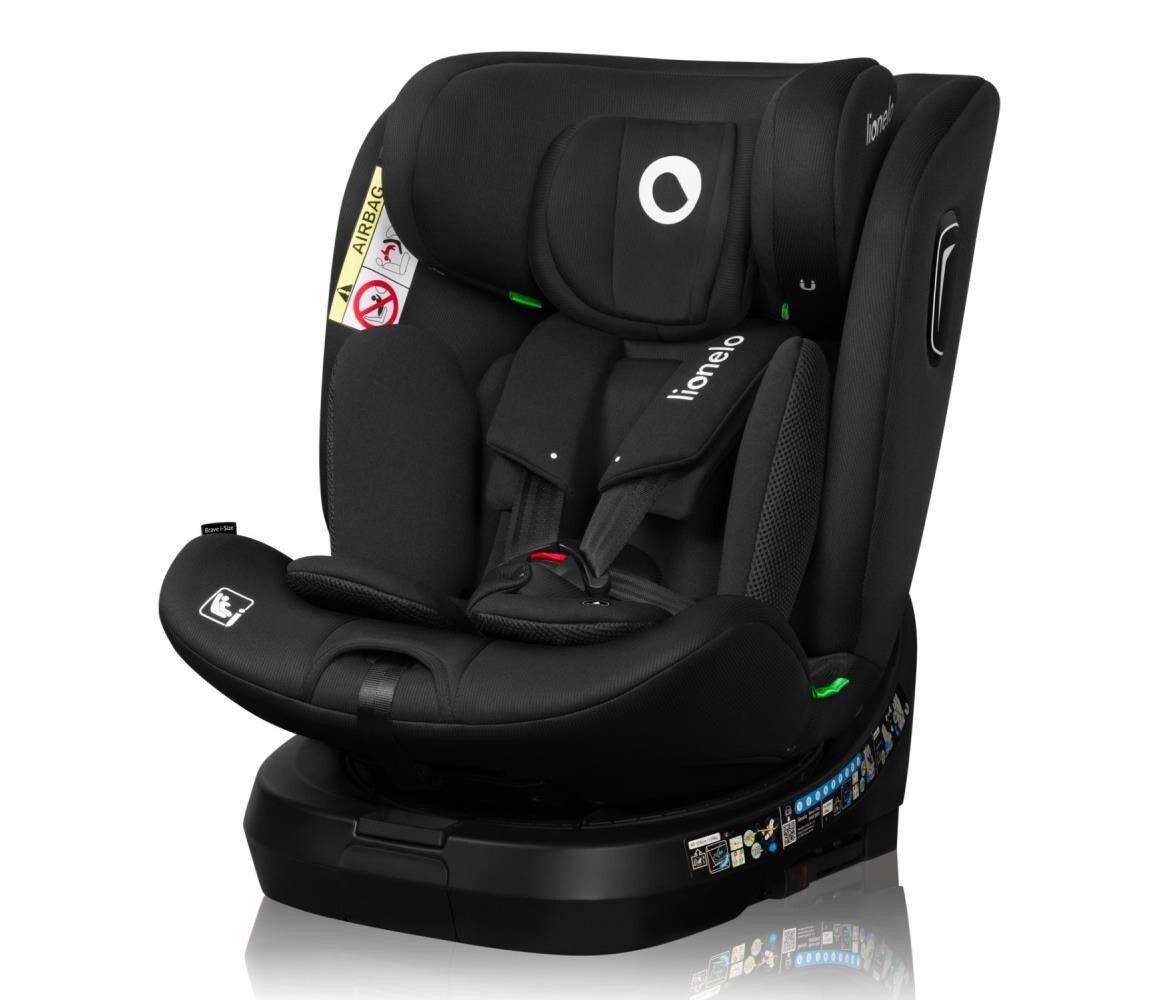 Lionelo Lionelo - Autosedačka se základnou otočná BRAVE i-Size 40-150 cm Black Carbon