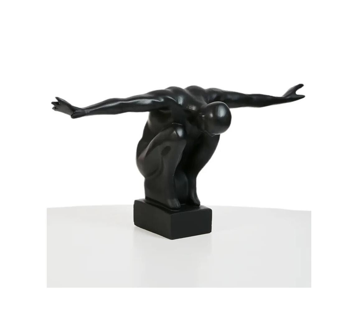 Estilo Home Stolní dekorace 25x41x20 cm pryskyřice/černá