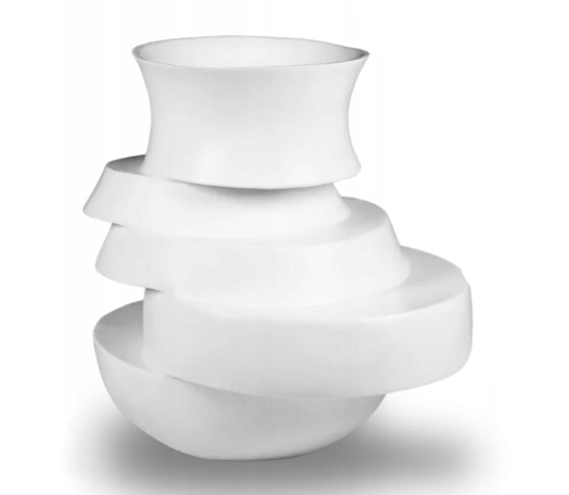 Estilo Home Váza 38x33x36 cm pryskyřice/bílá