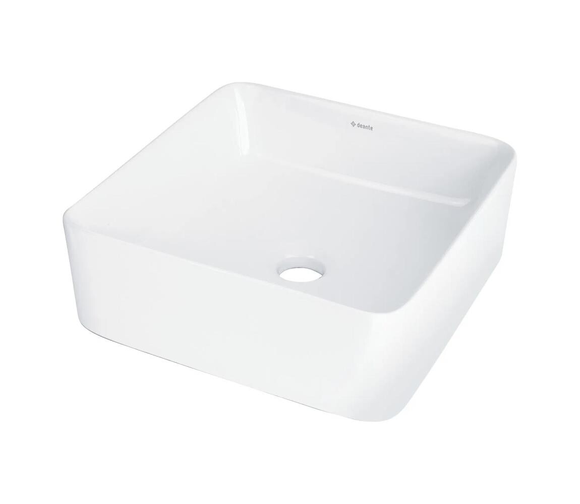 Deante Deante CDJ_6U3S - Umyvadlo na desku JASMIN 34,5x34,5 cm keramika/bílá