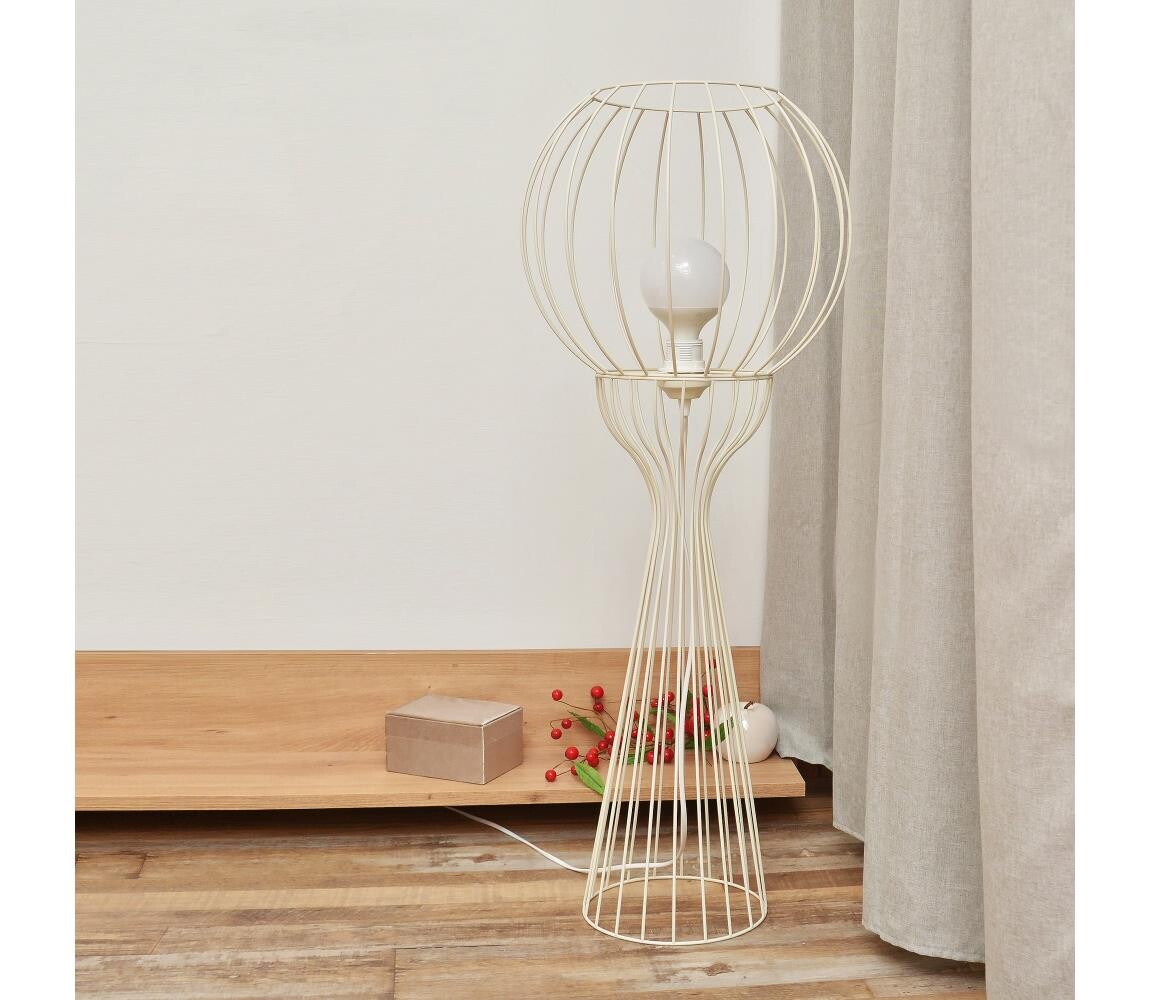 Stojací lampa MERCURE 1xE27/15W/230V krémová