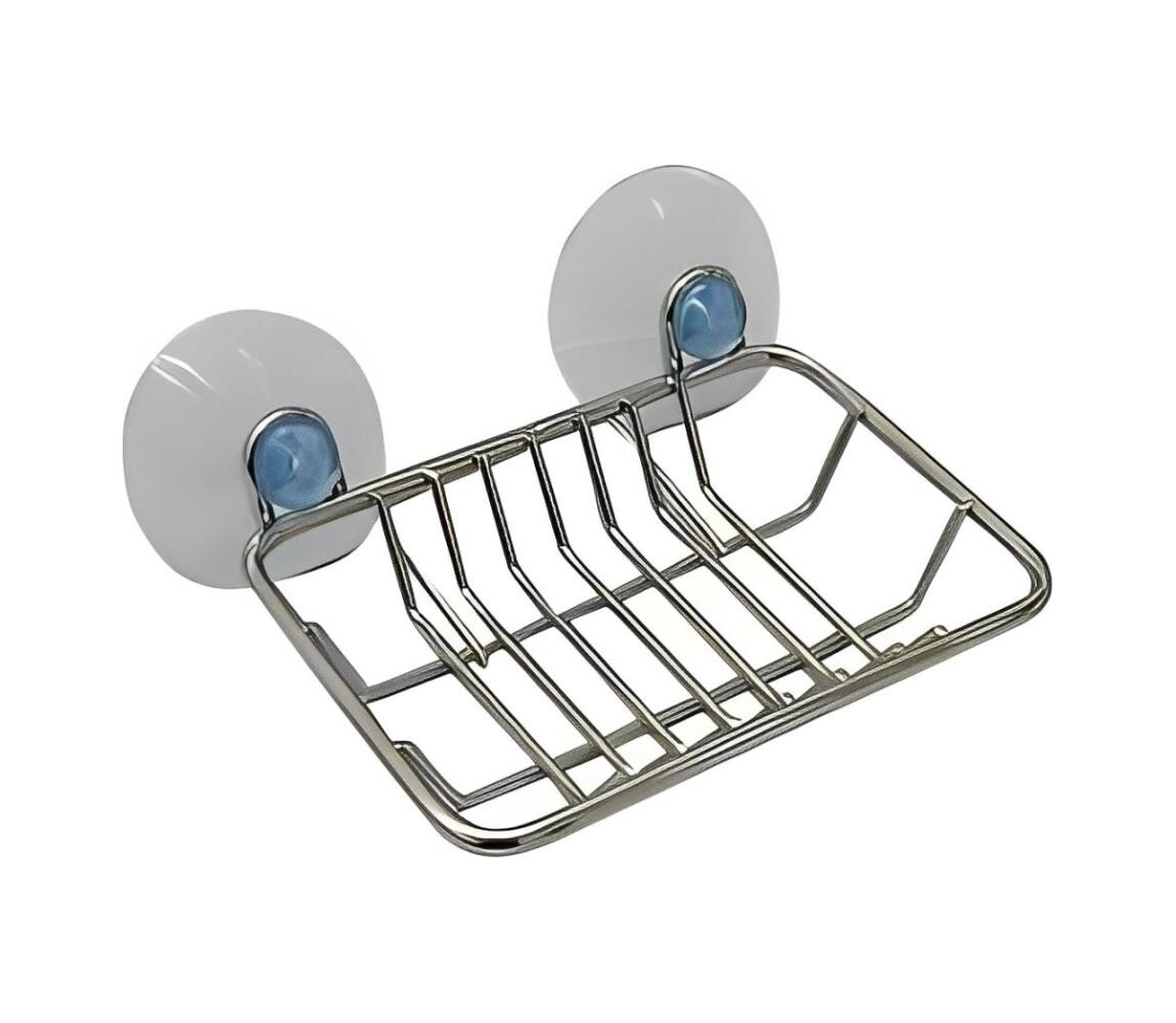 UTC Nástěnná mýdlenka s přísavkami drátěná 8,6x12 cm lesklý chrom