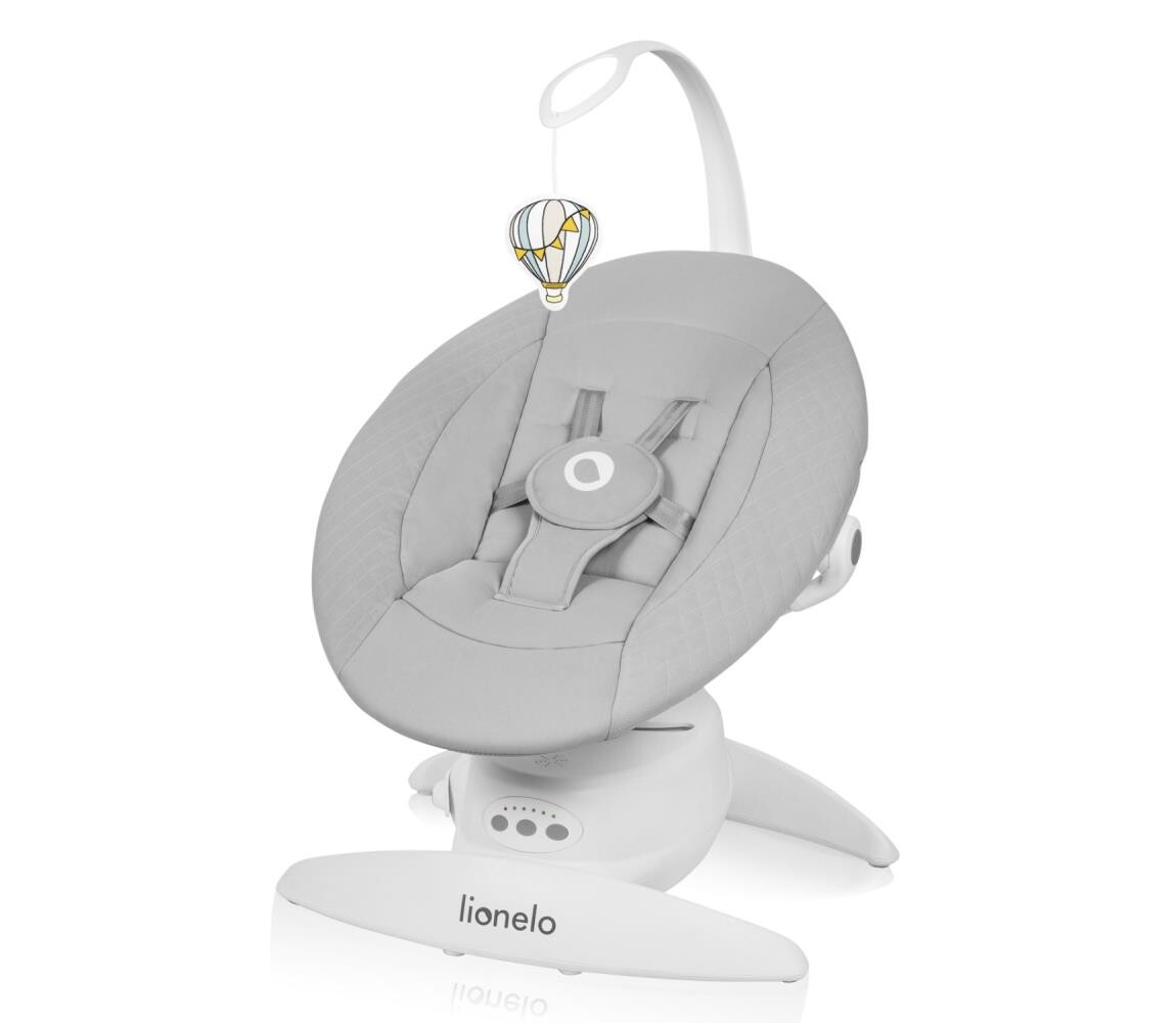 Lionelo Lionelo - Dětské houpátko s melodií IRIS Grey Concrete
