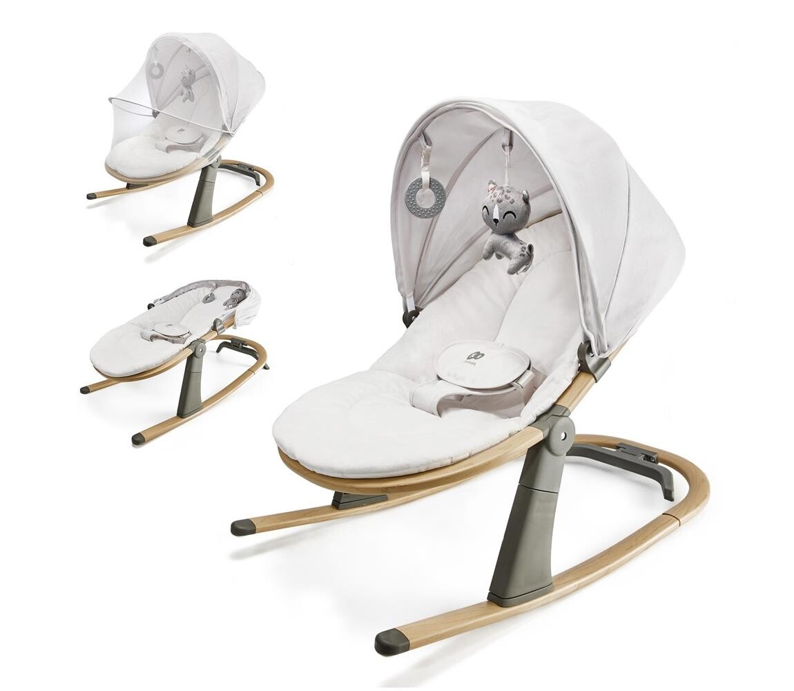 Kinderkraft KINDERKRAFT - Dětské lehátko 2v1 ELSU šedá