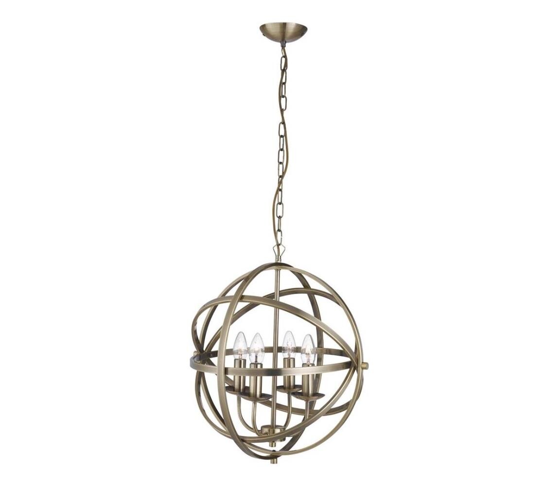 Searchlight Searchlight 2474-4AB - Lustr na řetězu ORBIT 4xE14/60W/230V mosaz