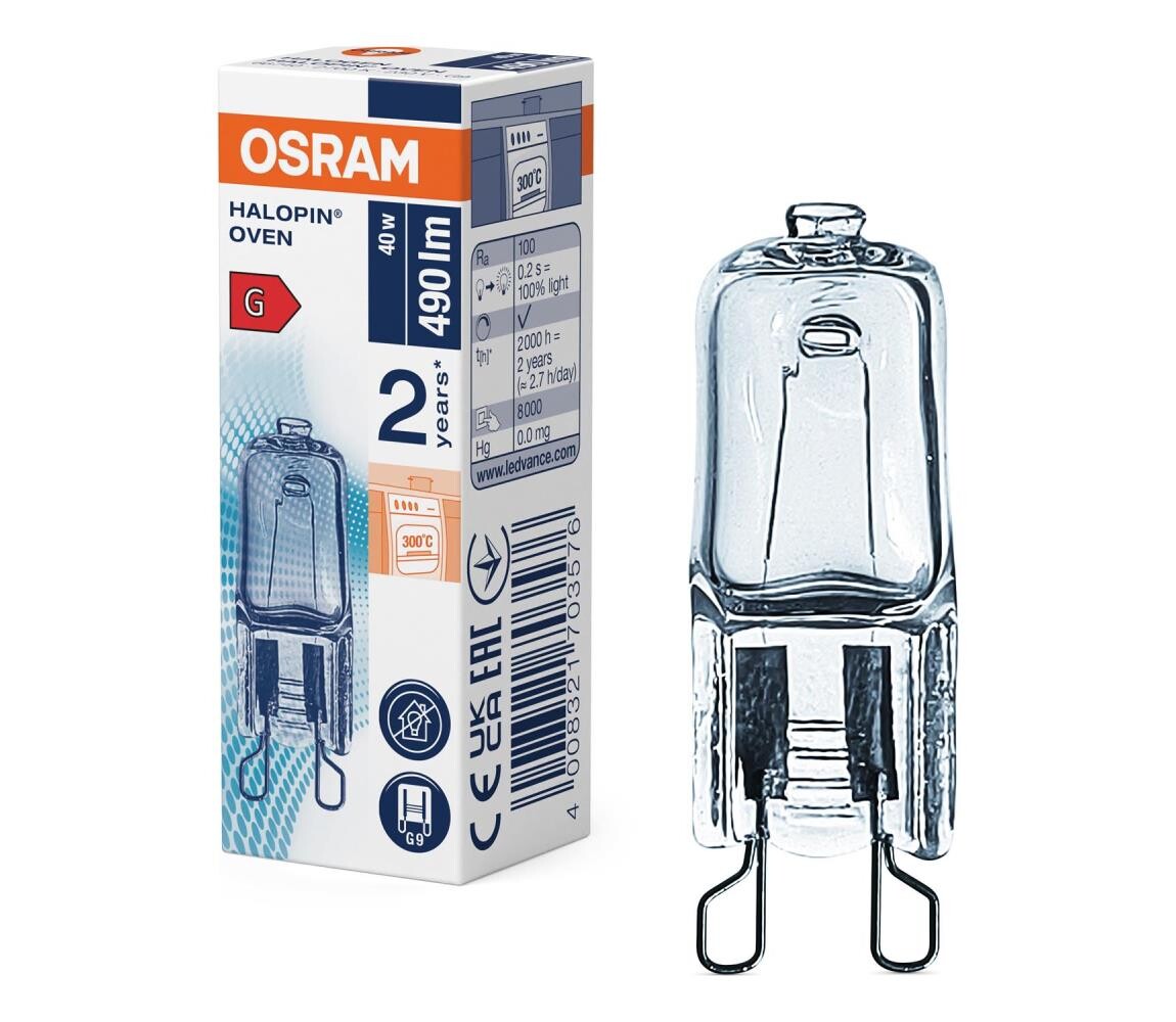 Osram Žárovka do trouby HALOPIN G9/40W/230V 2700K - Osram
