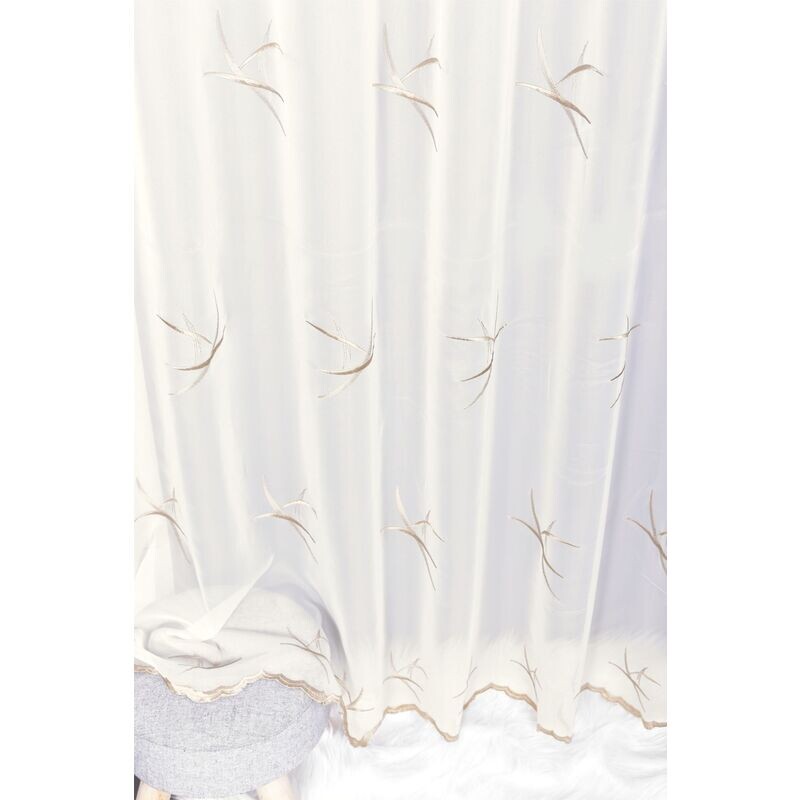 Záclona voálová, Ela Béžový odlesk, krémová, 280cm 280 cm