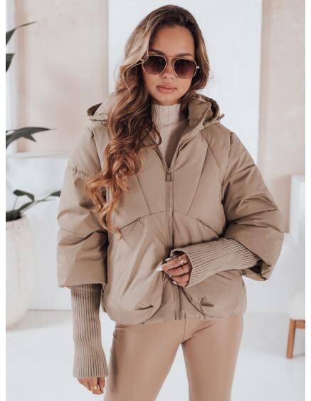 Dámská zimní bunda MISSLAYER s kapucí kamelová