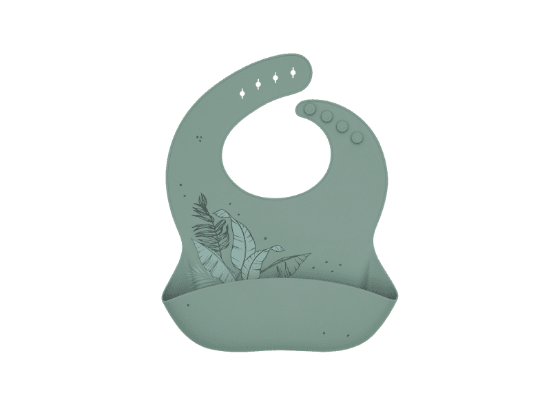 KikkaBoo Bryndák s kapsou Platinum Silicone Flora Sage