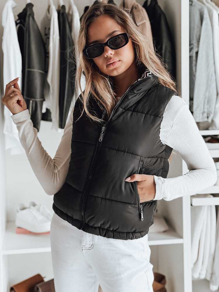 Kamizelka damska pikowana URBANELLE czarna Dstreet