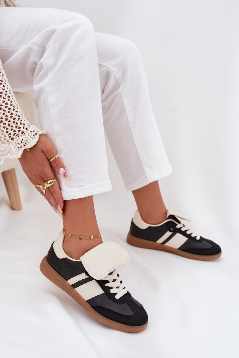 Boto Nízké Dámské Tenisky S Otočeným Jazykem Černé Ardira