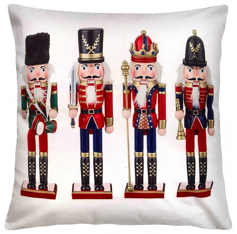 Vánoční polštář LOUSKÁČEK X. 40x40 cm Mybesthome Varianta: Povlak na polštář, 40x40 cm